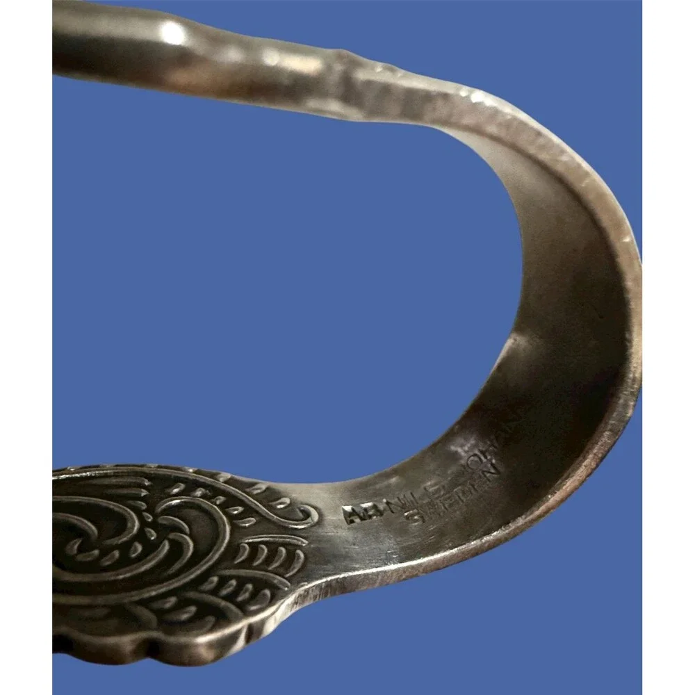 Nils Johan Sugar Tong Vintage Extra PRNS.ALP Silverplate Art Nouveau Sweden N1J4